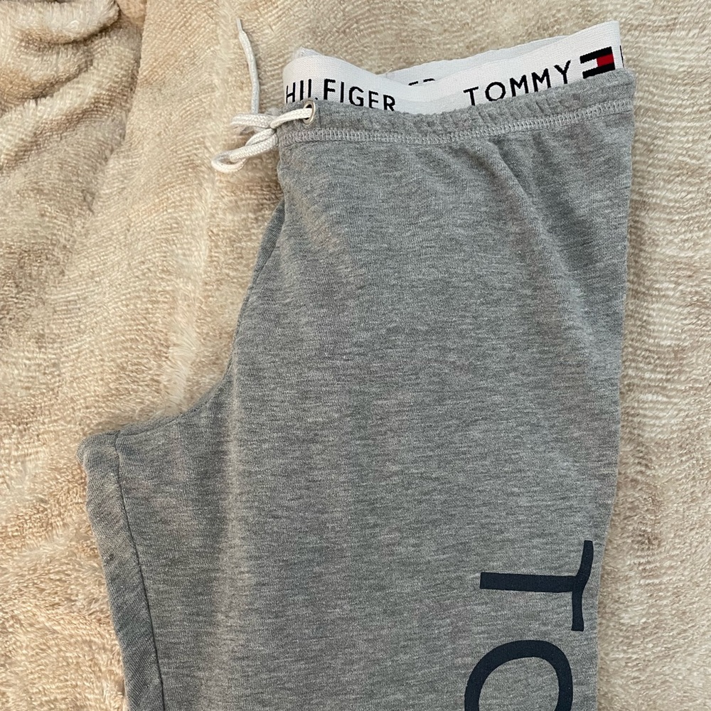 Tommy Hilfiger gray sweatpants from urban outfitters.
